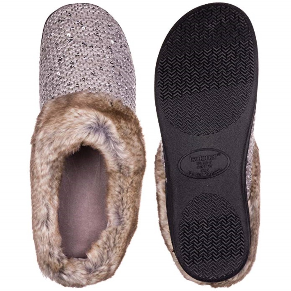 NWT Isotoner SweaterKnit Slippers, size 7.5/8 - Picture 4 of 8